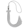 Silver Graduation Tassel with Silver Bling Charm by Wholesale Grad Supply