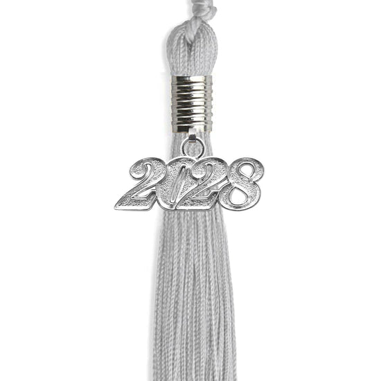 Silver Graduation Tassel with Silver Bling Charm by Wholesale Grad Supply