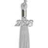 Silver Graduation Tassel with Silver Bling Charm by Wholesale Grad Supply
