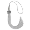 Silver Graduation Tassel with Silver Bling Charm by Wholesale Grad Supply