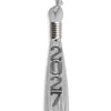 Silver Graduation Tassel with Silver Stacked Date Drop by Wholesale Grad Supply