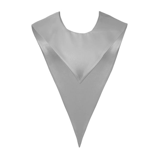 Silver Graduation V-Stole by Wholesale Grad Supply