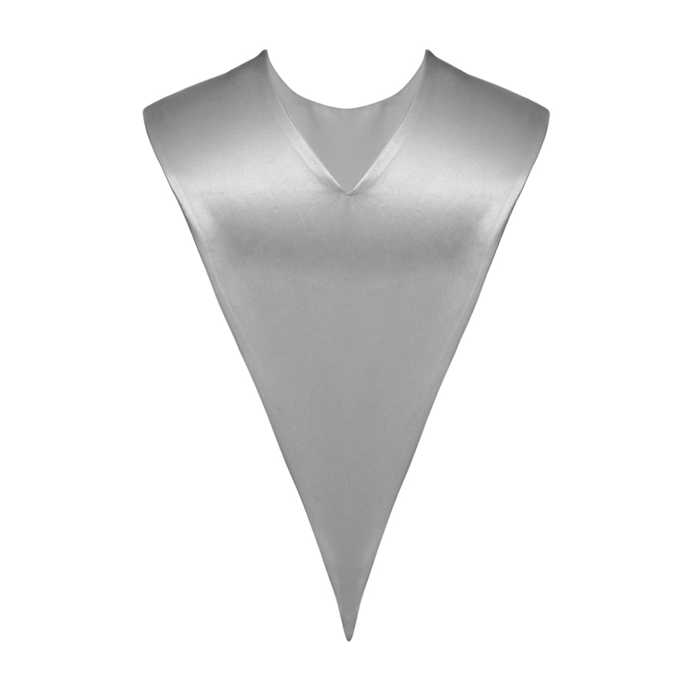Silver Graduation V-Stole by Wholesale Grad Supply