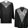 Silver Graduation V-Stole by Wholesale Grad Supply