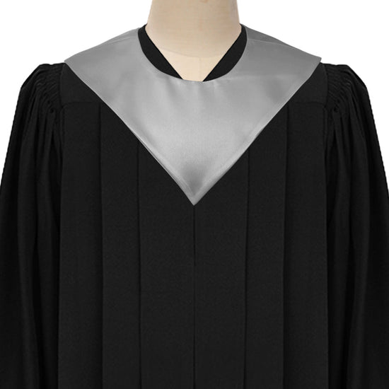 Silver Graduation V-Stole by Wholesale Grad Supply