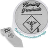 Silver Nursing Graduate Stole/Sash with Classic Tips by Wholesale Grad Supply