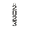 Silver Stacked Tassel Date Charm Year 2023 by Wholesale Grad Supply