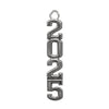 Silver Stacked Tassel Date Charm Year 2025 by Wholesale Grad Supply