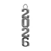 Silver Stacked Tassel Date Charm Year 2026 by Wholesale Grad Supply