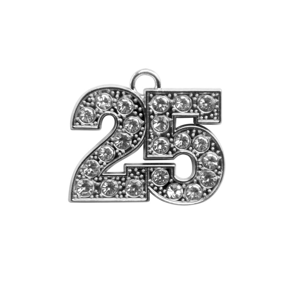 Silver Tassel Date Bling Charm Year 2025 by Wholesale Grad Supply