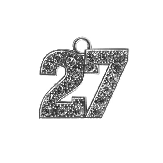 Silver Tassel Date Bling Charm Year 2027 by Wholesale Grad Supply