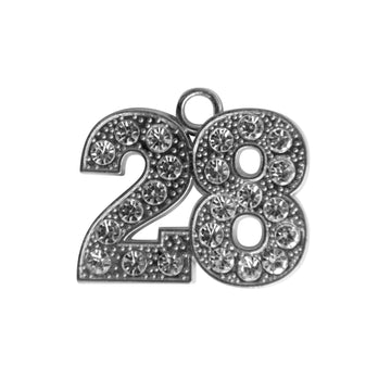 Silver Tassel Date Bling Charm Year 2028 by Wholesale Grad Supply