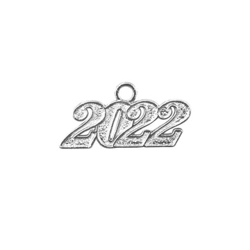 Silver Tassel Date Charm Year 2022 by Wholesale Grad Supply