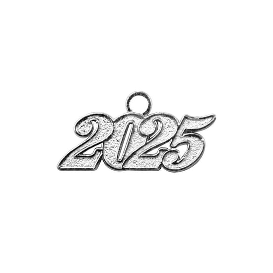 Silver Tassel Date Charm Year 2025 by Wholesale Grad Supply