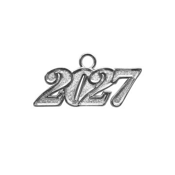 Silver Tassel Date Charm Year 2027 by Wholesale Grad Supply