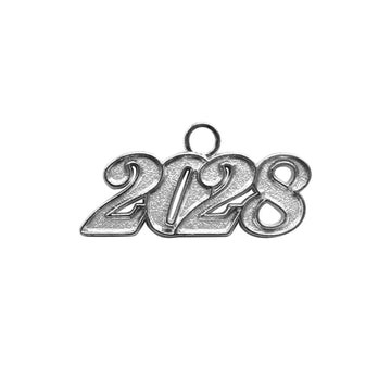 Silver Tassel Date Charm Year 2028 by Wholesale Grad Supply