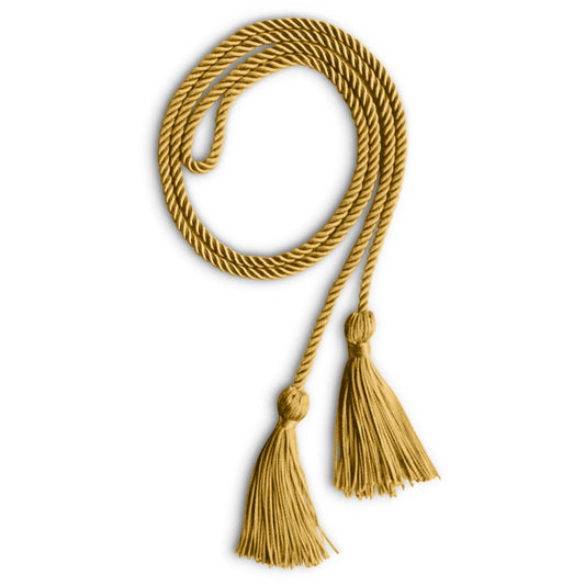 Single Graduation Honor Cord Antique Gold by Wholesale Grad Supply