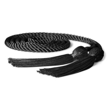 Single Graduation Honor Cord Black by Wholesale Grad Supply