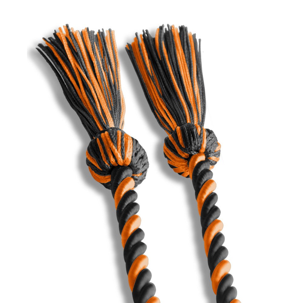 Single Graduation Honor Cord Black/Orange by Wholesale Grad Supply
