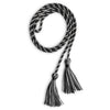 Single Graduation Honor Cord Black/Silver by Wholesale Grad Supply