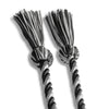 Single Graduation Honor Cord Black/Silver by Wholesale Grad Supply