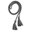 Single Graduation Honor Cord Black/White by Wholesale Grad Supply