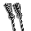 Single Graduation Honor Cord Black/White by Wholesale Grad Supply