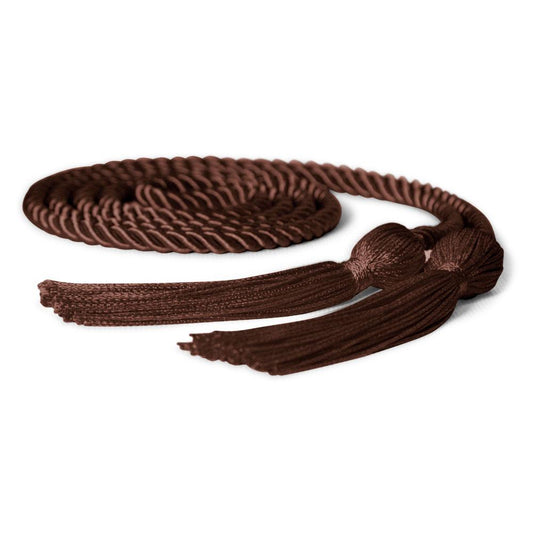 Single Graduation Honor Cord Brown by Wholesale Grad Supply