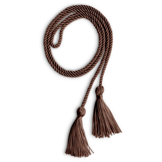 Single Graduation Honor Cord Brown by Wholesale Grad Supply