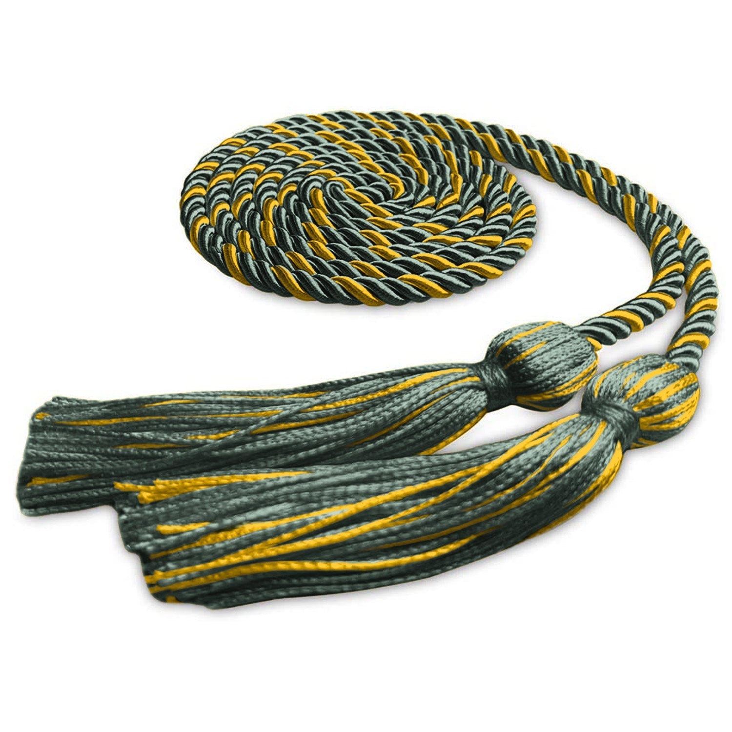Single Graduation Honor Cord Forest Green/Gold by Wholesale Grad Supply