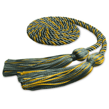 Single Graduation Honor Cord Forest Green/Gold by Wholesale Grad Supply