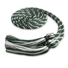 Single Graduation Honor Cord Forest Green/White by Wholesale Grad Supply