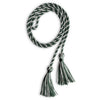 Single Graduation Honor Cord Forest Green/White by Wholesale Grad Supply