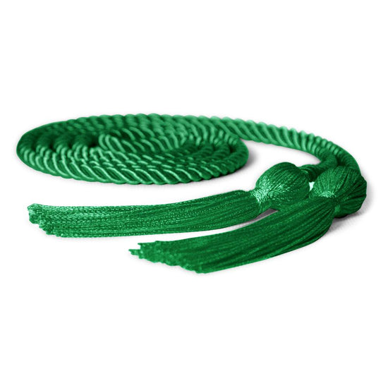 Single Graduation Honor Cord Green by Wholesale Grad Supply