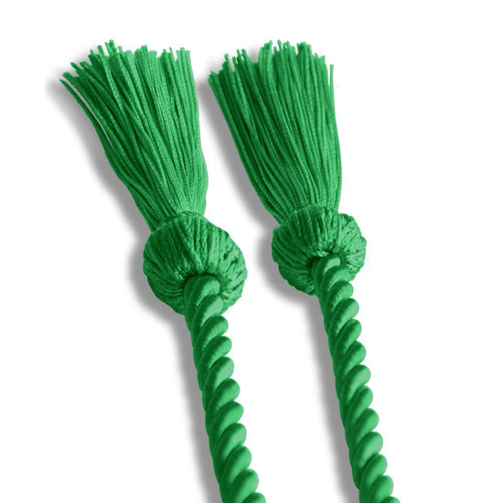 Single Graduation Honor Cord Green by Wholesale Grad Supply