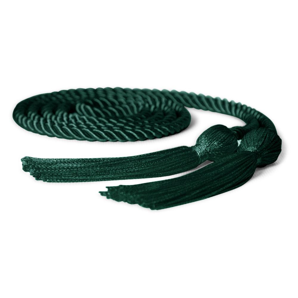 Single Graduation Honor Cord Hunter Green by Wholesale Grad Supply