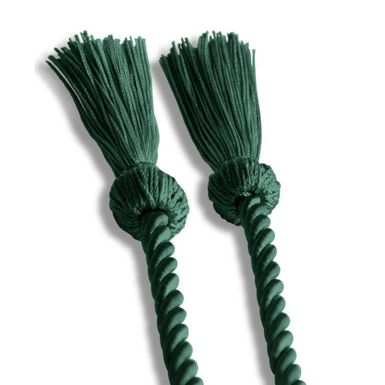 Single Graduation Honor Cord Hunter Green by Wholesale Grad Supply