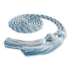 Single Graduation Honor Cord Light Blue/White by Wholesale Grad Supply