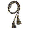 Single Graduation Honor Cord Navy Blue/Antique Gold by Wholesale Grad Supply