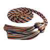 Single Graduation Honor Cord Navy Blue/Orange/Silver by Wholesale Grad Supply