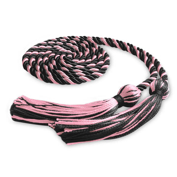 Single Graduation Honor Cord Pink/Black by Wholesale Grad Supply