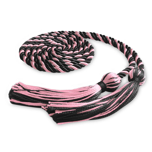 Single Graduation Honor Cord Pink/Black by Wholesale Grad Supply