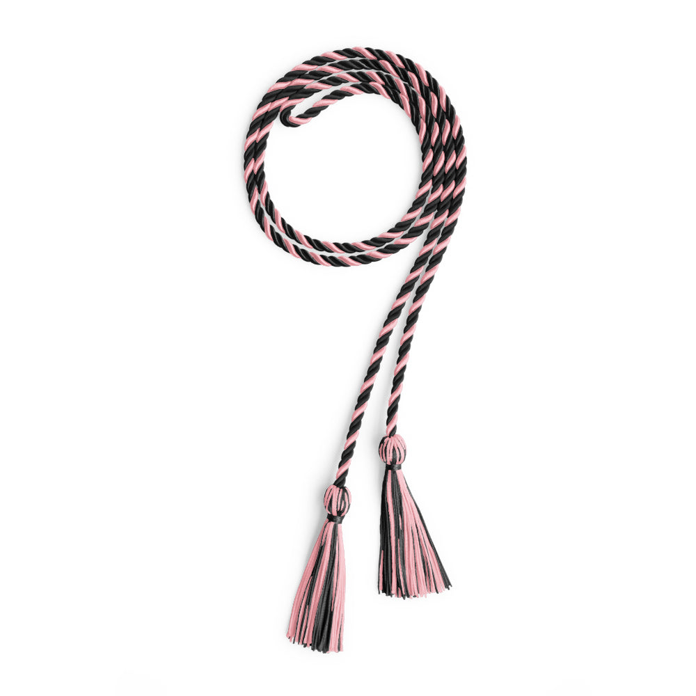 Single Graduation Honor Cord Pink/Black by Wholesale Grad Supply