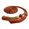 Single Graduation Honor Cord Red/Antique Gold by Wholesale Grad Supply