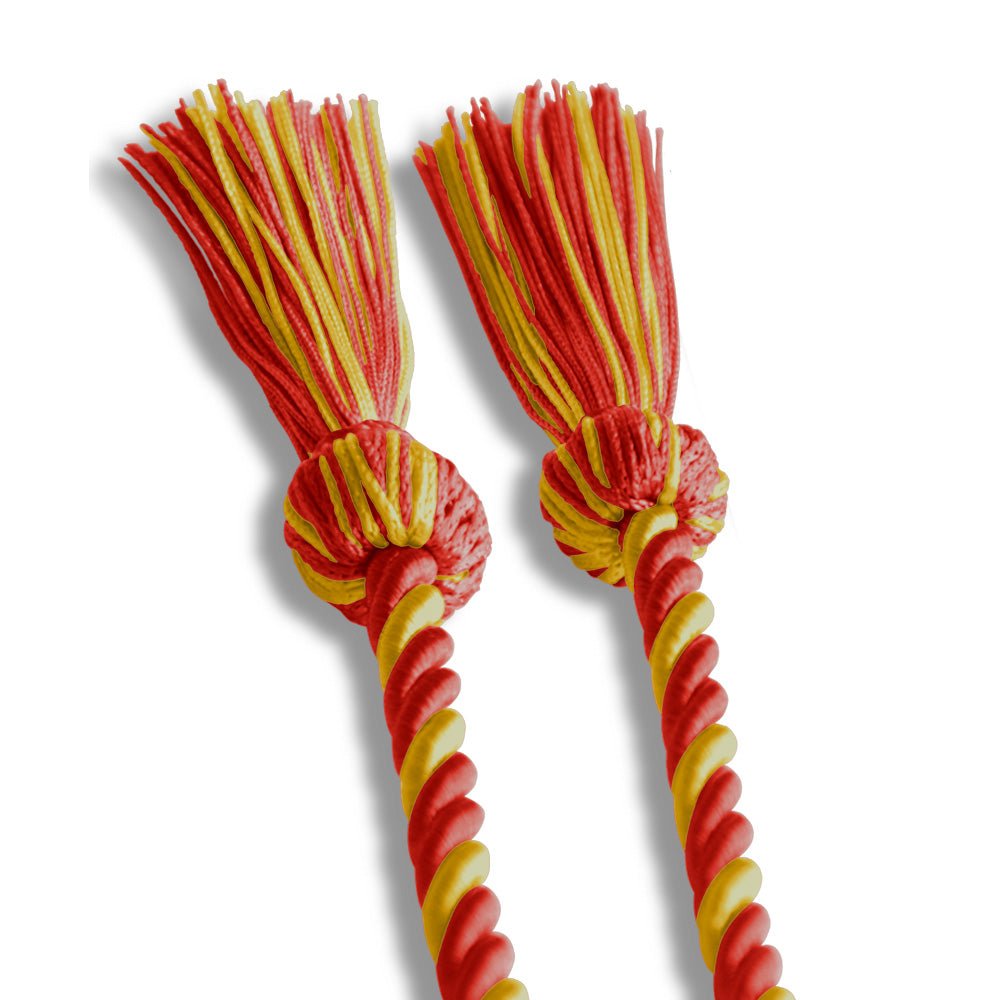 Single Graduation Honor Cord Red/Gold by Wholesale Grad Supply