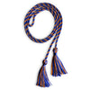 Single Graduation Honor Cord Royal Blue/Orange by Wholesale Grad Supply
