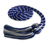 Single Graduation Honor Cord Royal Blue/Silver by Wholesale Grad Supply