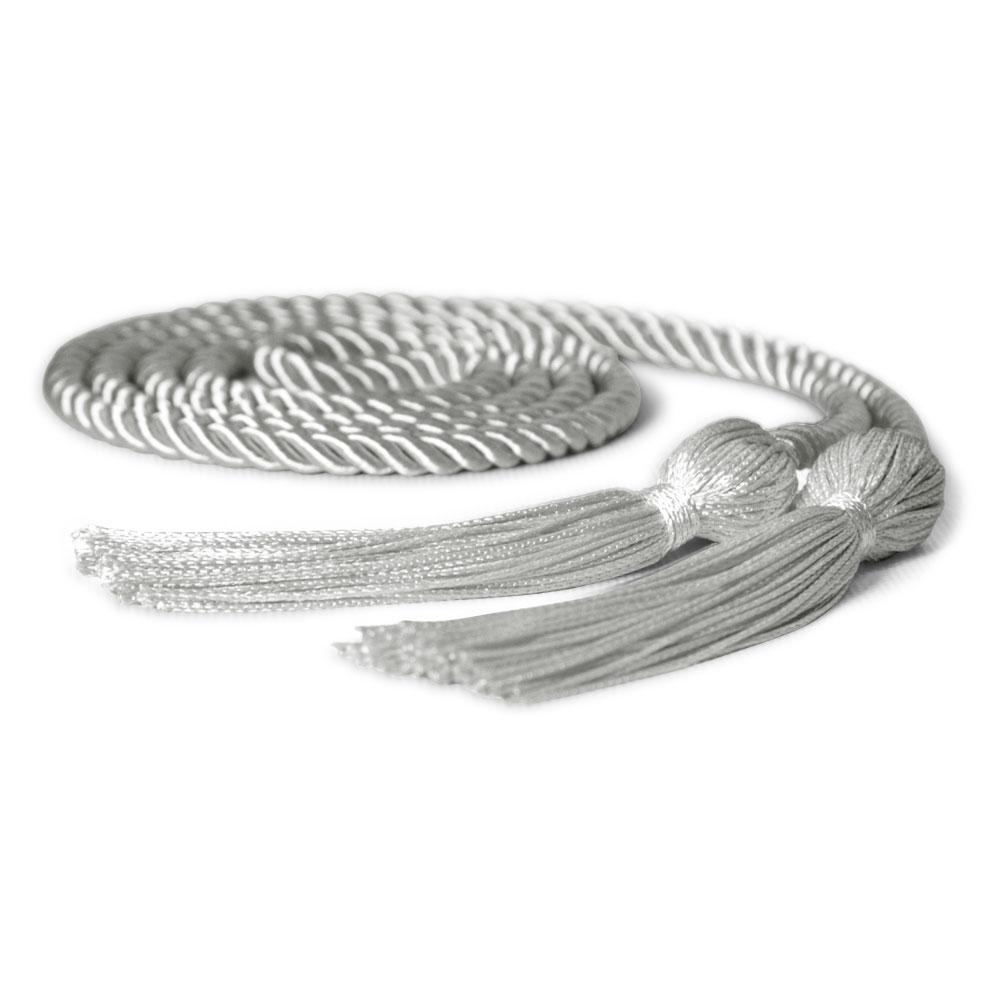 Single Graduation Honor Cord Silver by Wholesale Grad Supply