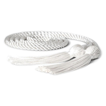 Single Graduation Honor Cord White by Wholesale Grad Supply