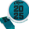 Turquoise Class of 2025 Graduation Stole/Sash with Classic Tips by Wholesale Grad Supply